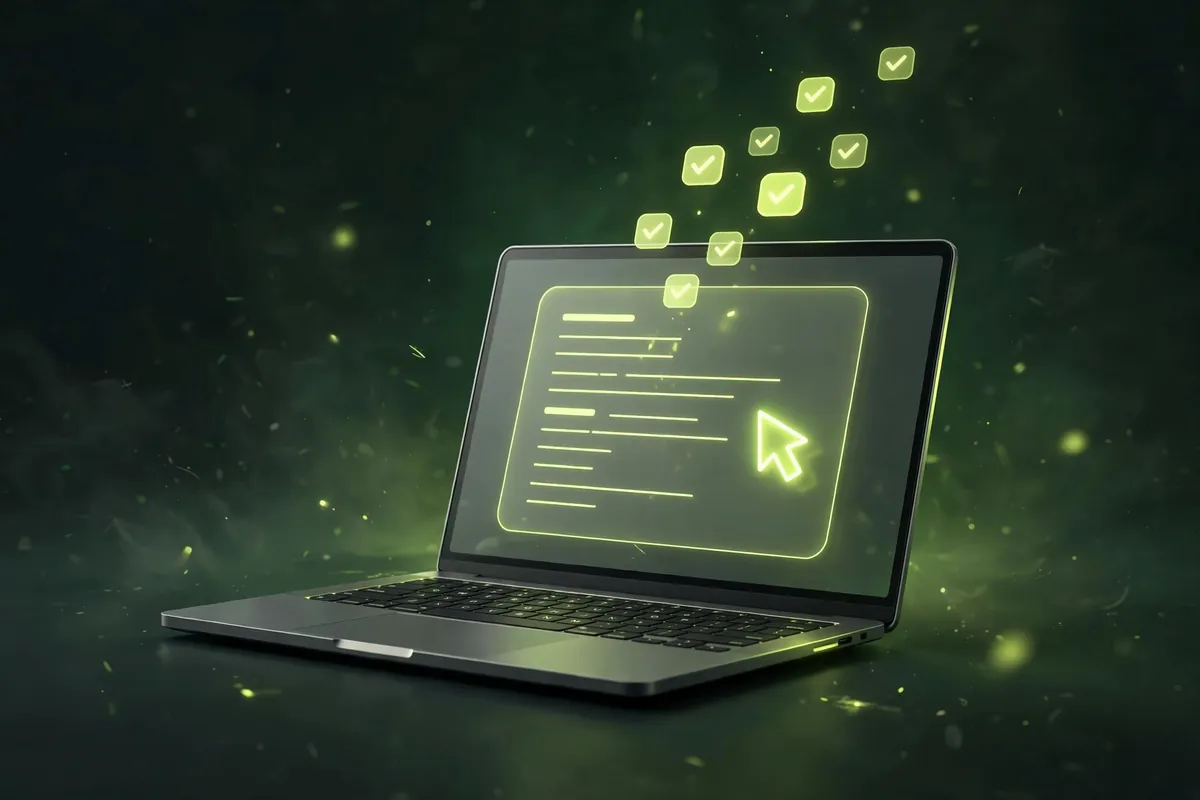 A laptop with a glowing pitch email being written